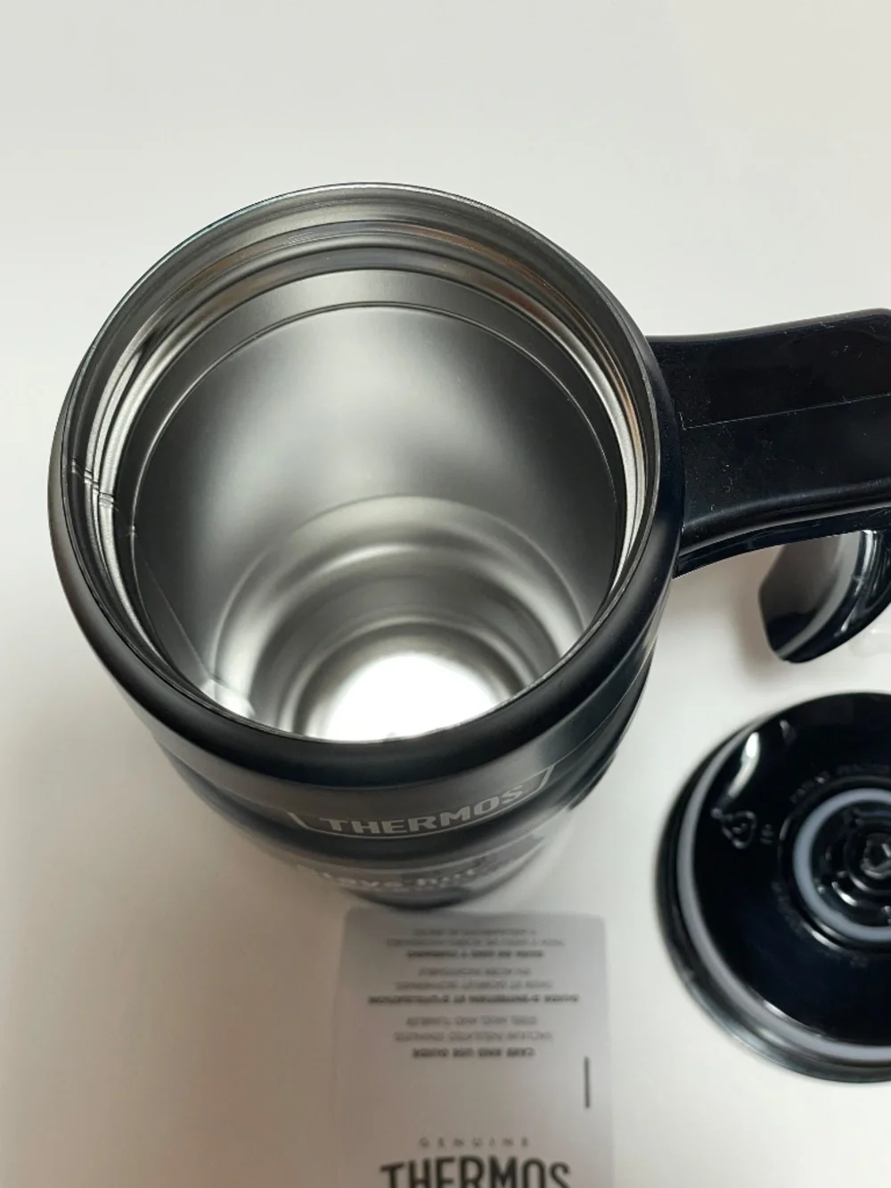 Thermos Stainless Steel Travel Mug 16 oz. Black NWT - Picture 6 of 6